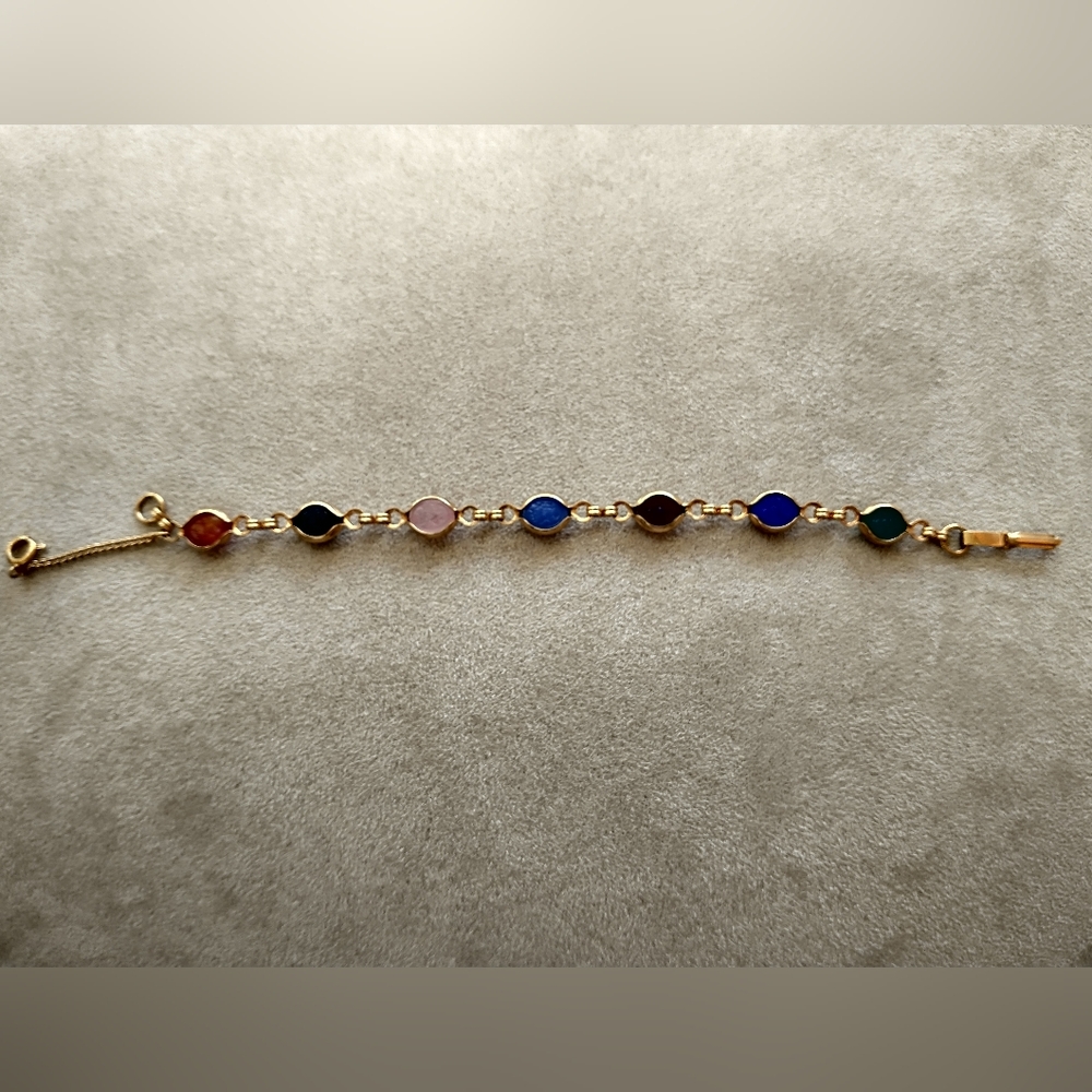 Source Unknown Multicolor Gemstone Bracelet - image 5
